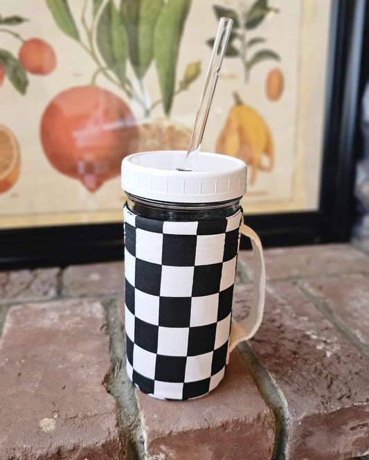 24oz Glass Cup with Full Cozy