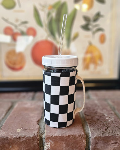 24oz Glass Cup with Full Cozy