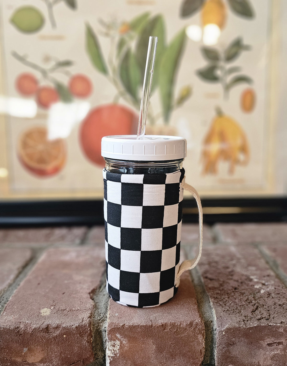 24oz Glass Cup with Full Cozy