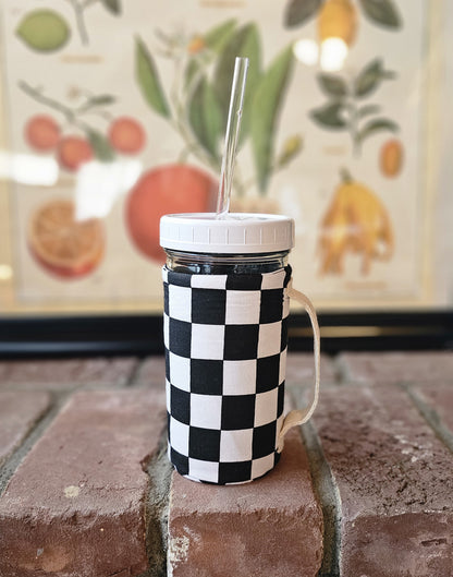 24oz Glass Cup with Full Cozy
