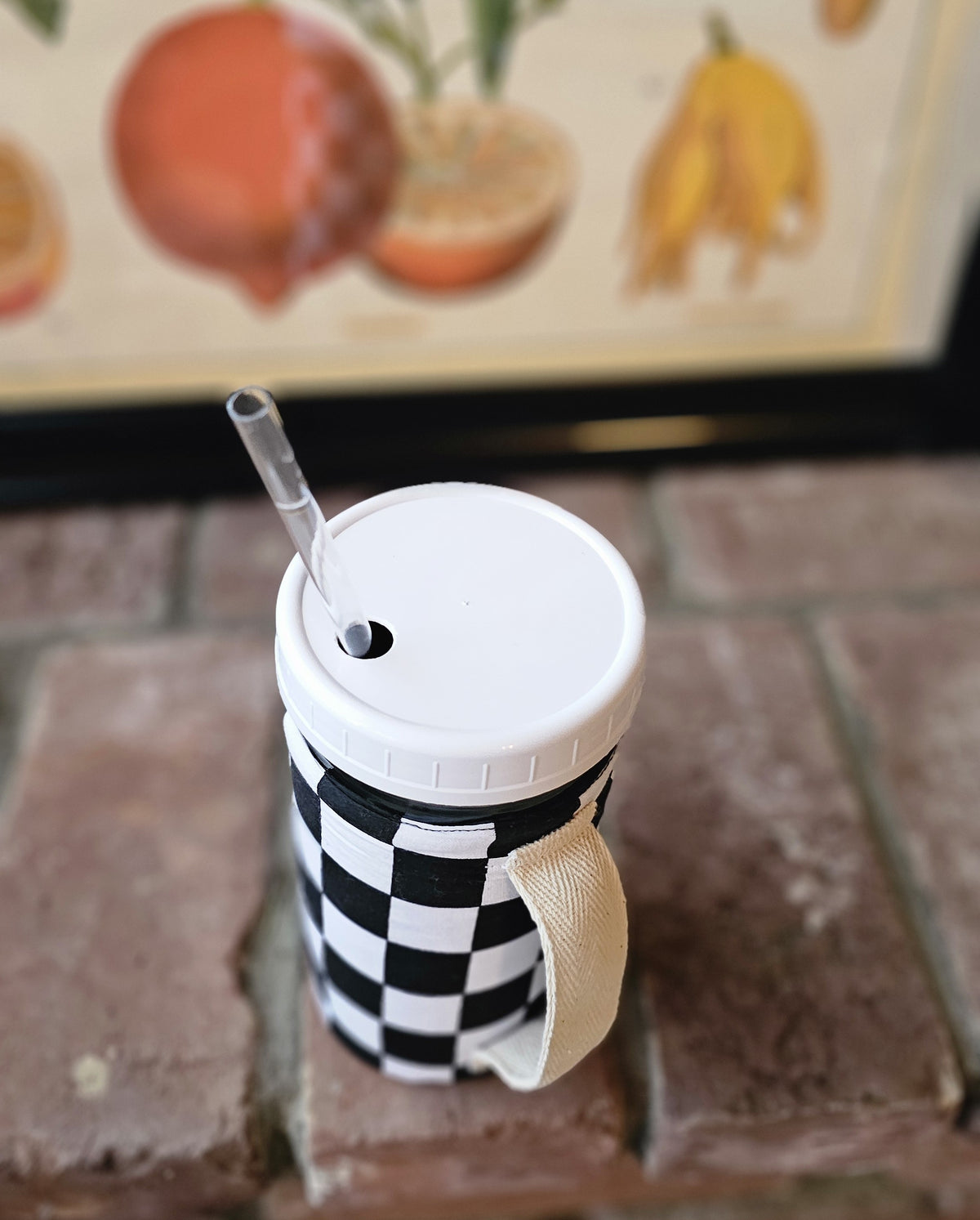 24oz Glass Cup with Full Cozy