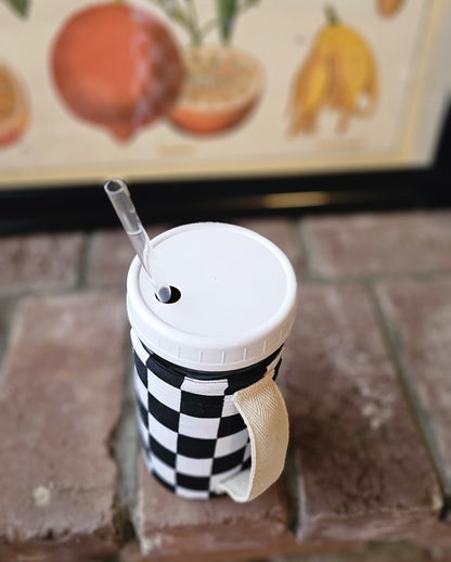 24oz Glass Cup with Full Cozy